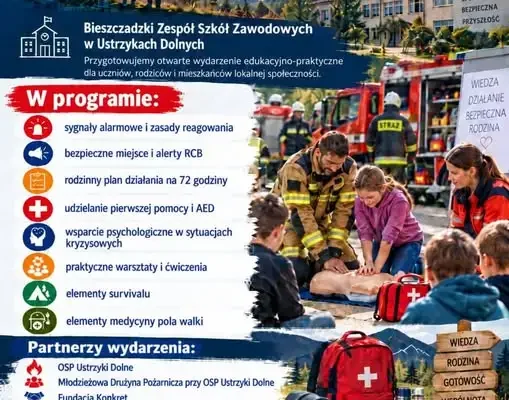 Bezpieczna Rodzina – Bezpieczne Bieszczady: trening rodzinny w Ustrzykach Dolnych