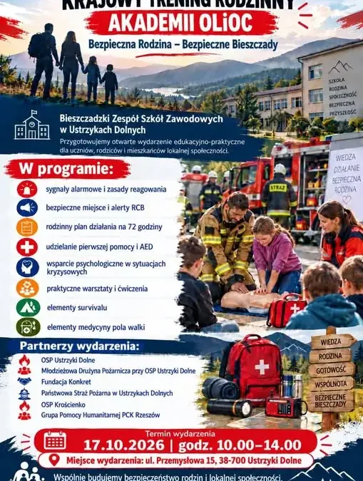 Bezpieczna Rodzina – Bezpieczne Bieszczady: trening rodzinny w Ustrzykach Dolnych