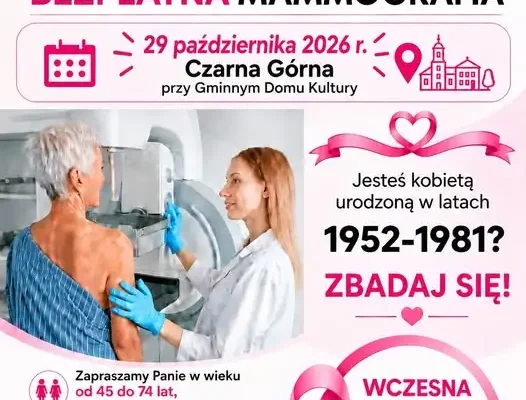 Bezpłatna mammografia w Czarnej Górnej – 29 października
