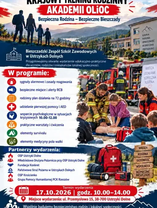 Bezpieczna Rodzina – Bezpieczne Bieszczady: praktyczne szkolenie w Ustrzykach Dolnych
