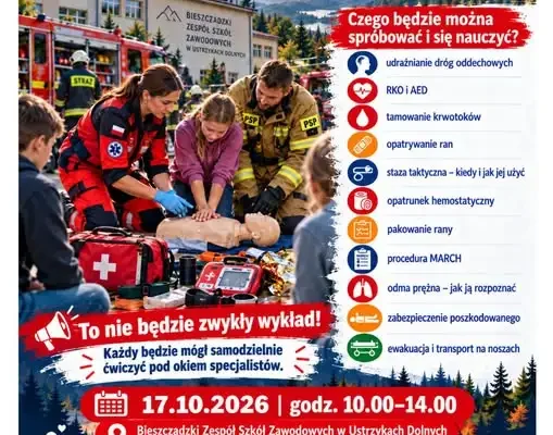 Bezpieczna Rodzina – Bezpieczne Bieszczady: warsztaty ratownicze w Ustrzykach Dolnych