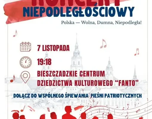 Koncert Niepodległościowy w Ustrzykach Dolnych – wspólne śpiewanie pieśni patriotycznych
