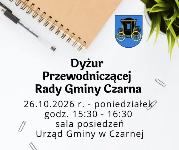 Dyżur Przewodniczącej Rady Gminy Czarna dla mieszkańców