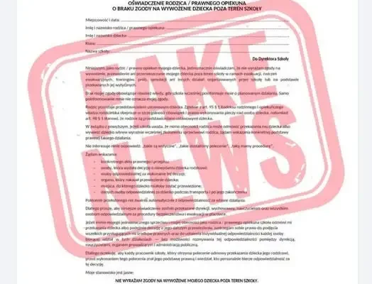 Fałszywe oświadczenia w szkołach? MSWiA i MEN ostrzegają przed dezinformacją
